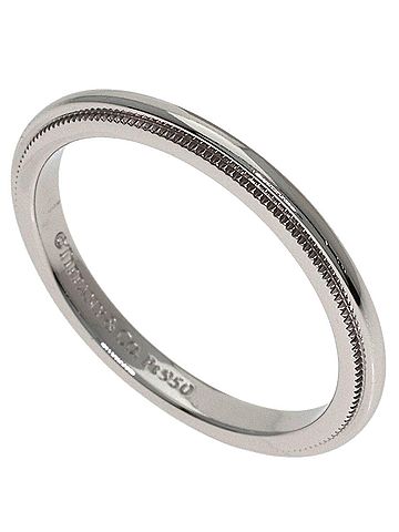 Tiffany & Co. Tiffany &amp; Co. Milgrain Ring, Platinum PT950, Women's Ring. (view 1)