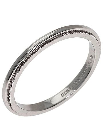 Tiffany & Co. Tiffany &amp; Co. Milgrain Ring, Platinum PT950, Women's Ring. (view 2)