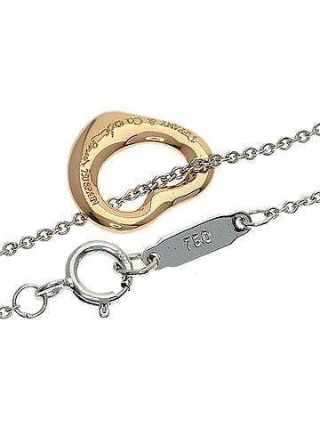 Tiffany & Co. Tiffany &amp; Co. Open Heart Necklace, 18K Pink Gold/18K White Gold, Women's. (view 2)