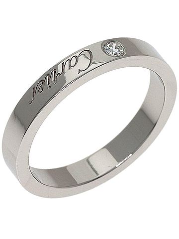 Cartier Cartier C de 1P Diamond Ring #50 Platinum PT950 Women's CARTIER (view 2)