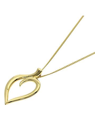 Tiffany & Co. Tiffany &amp; Co. Leaf Heart Necklace, 18K Yellow Gold, Women's. (view 1)