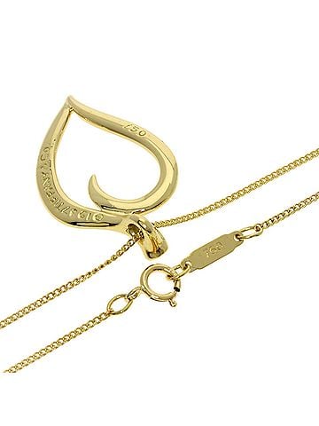 Tiffany & Co. Tiffany &amp; Co. Leaf Heart Necklace, 18K Yellow Gold, Women's. (view 2)