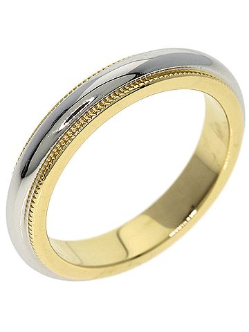 Tiffany & Co. Tiffany &amp; Co. Milgrain Ring, 18K Yellow Gold/PT950, Women's. (view 2)