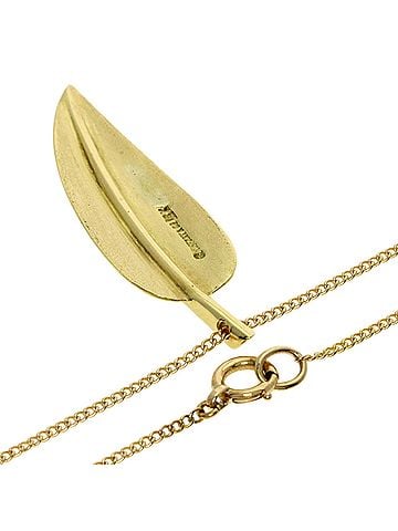 Tiffany & Co. Tiffany &amp; Co. Leaf Necklace, 18K Yellow Gold, Women's. (view 2)