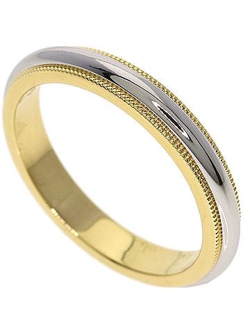 Tiffany & Co. Tiffany &amp; Co. Milgrain Ring, 18K Yellow Gold/PT950, Women's. (view 1)