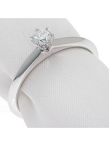 Tiffany & Co. Tiffany &amp; Co. Solitaire Diamond Ring, Platinum PT950, Women's. (view 2)