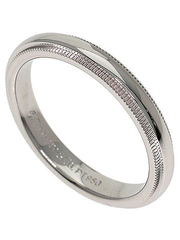 Tiffany & Co. Tiffany &amp; Co. Milgrain Ring, Platinum PT950, Women's Ring. (view 1)