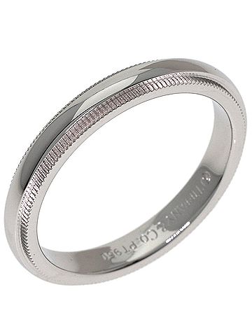 Tiffany & Co. Tiffany &amp; Co. Milgrain Ring, Platinum PT950, Women's Ring. (view 2)