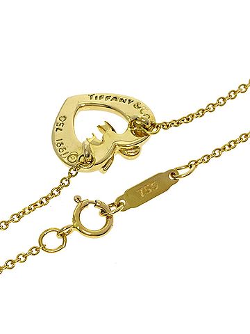 Tiffany & Co. Tiffany &amp; Co. Heart Ribbon Necklace, 18K Yellow Gold, Women's. (view 2)