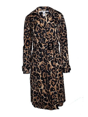 Diane von Furstenberg Diane Von Furstenberg, leopard printed trench coat (view 1)
