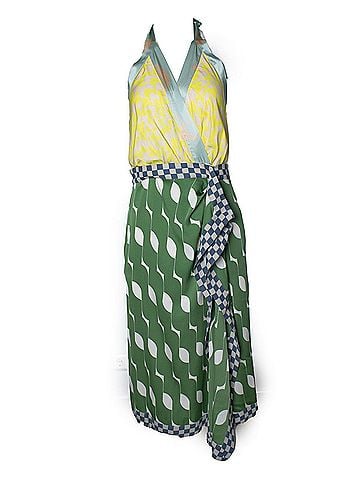 Dries Van Noten Dries van Noten, midi halter dress with print (view 1)