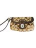 Coach Solid Brown Tan Pink Wristlet One size - photo 4