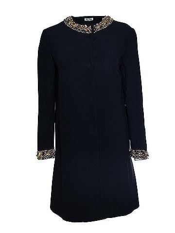 Miu Miu Miu Miu, black coat with sequins and crystal (view 1)