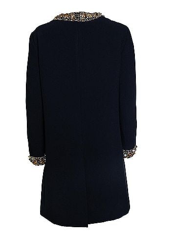 Miu Miu Miu Miu, black coat with sequins and crystal (view 2)