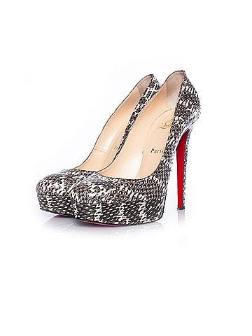 Christian Louboutin Christian Louboutin Bianca python platform pumps (view 1)