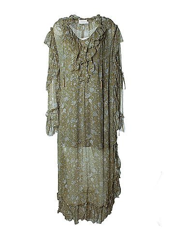 Zimmermann Zimmermann, Riffle green floral printed maxi dress (view 1)