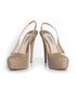 Prada 100% Leather Tan Prada slingback heels with hidden platform Size EU 38 1/2 - photo 3