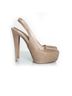 Prada 100% Leather Tan Prada slingback heels with hidden platform Size EU 38 1/2 - photo 4