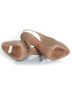 Prada 100% Leather Tan Prada slingback heels with hidden platform Size EU 38 1/2 - photo 7