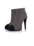 Chanel 100% Leather Gray Chanel Grey platform glitter boots Size EU 39 1/2 - photo 1