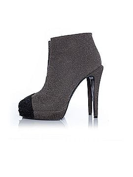 Chanel Chanel Grey platform glitter boots (view 2)