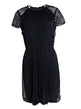 Burberry Burberry, panelled lace dress in black (view 1)