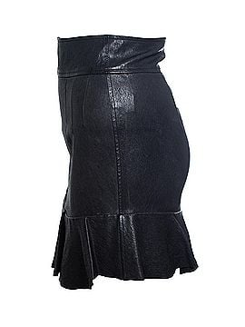 Isabel Marant Isabel Marant, leather skirt with ruffle stroke (view 2)
