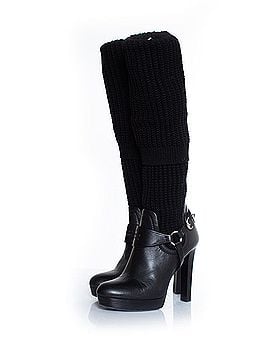 Gucci Gucci Black over knee sock boots (view 1)