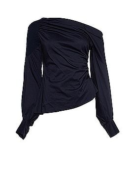 Peter Pilotto Peter Pilotto dark blue assymetric off shoulder top (view 1)