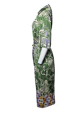 Dries Van Noten Dries van Noten, multi green Dakola wrap dress (view 2)