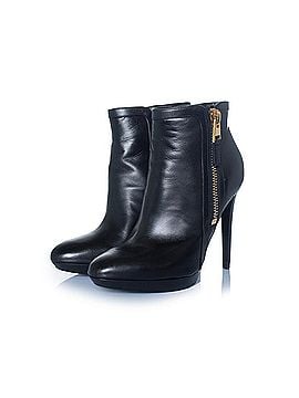 Tom Ford Tom Ford, black leather platform ankle boots (view 1)