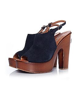 Chanel Chanel Wooden platform peep-toe clogs (view 1)