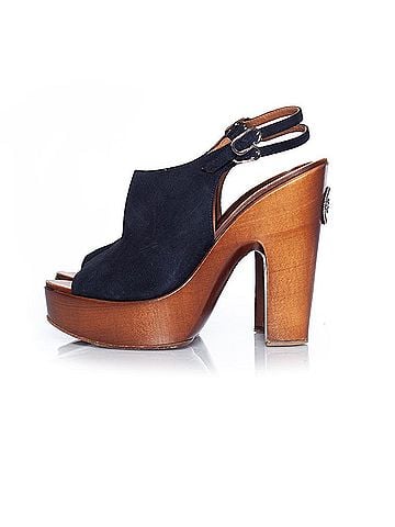Chanel Chanel Wooden platform peep-toe clogs (view 2)