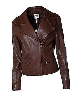 Hermès Hermes, leather biker jacket in brown (view 1)