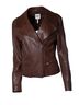 Hermès 100% Leather Brown Hermes, leather biker jacket in brown Size 4 - photo 1