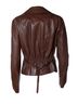 Hermès 100% Leather Brown Hermes, leather biker jacket in brown Size 4 - photo 3