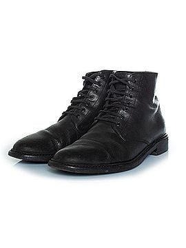 Saint Laurent Saint Laurent Lace up ankle boots in black leather (view 1)