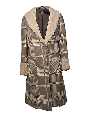 Ralph Lauren Ralph Lauren RRL, Shearling-collar jacquard coat (view 1)