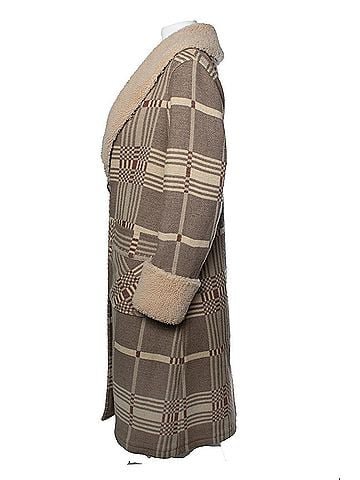 Ralph Lauren Ralph Lauren RRL, Shearling-collar jacquard coat (view 2)