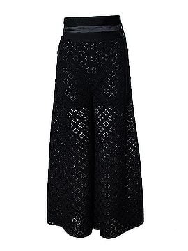 Chanel Chanel, black knit wide leg pants (view 1)