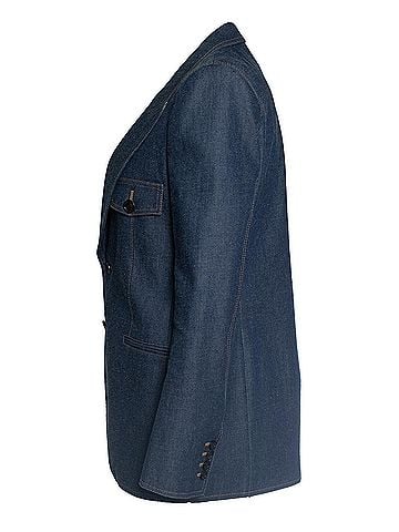 Saint Laurent Saint Laurent, single breasted denim blazer (view 2)