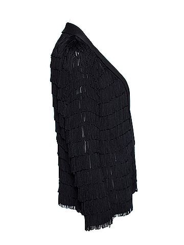 Undercover Undercover, semi-transparent jacket with fringes. (view 2)