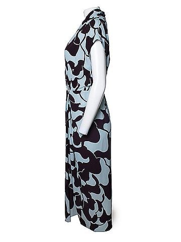 Dries Van Noten Dries van noten, light blue and brown maxi dress (view 2)