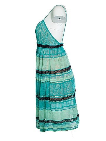 Missoni Missoni M, green sleeveless strap dress (view 2)
