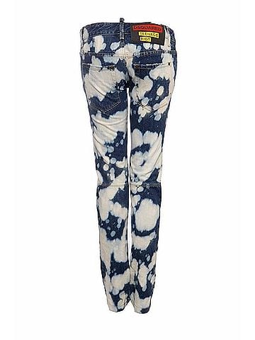 Dsquared2 DSquared2, blue biker jeans with bleach stains (view 2)