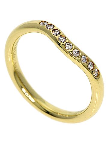 Tiffany & Co. Tiffany &amp; Co. Curved Band Diamond Ring, 18K Yellow Gold, Women's. (view 1)