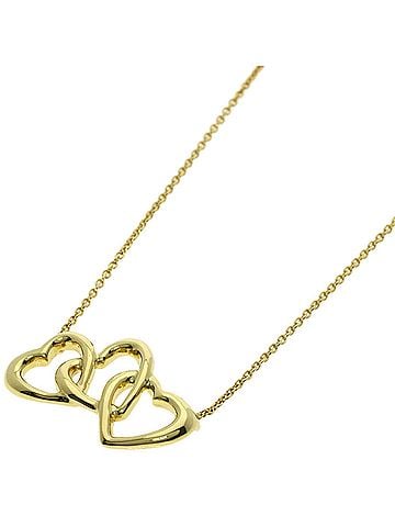 Tiffany & Co. Tiffany &amp; Co. Triple Heart Necklace, 18K Yellow Gold, Women's. (view 1)
