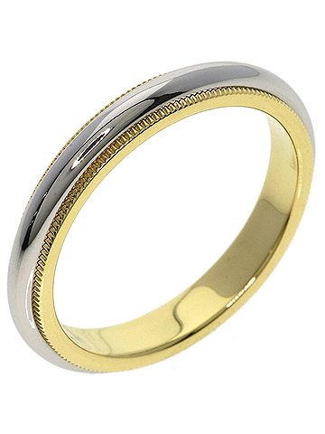 Tiffany & Co. Tiffany &amp; Co. Milgrain Ring, 18K Yellow Gold/PT950, Women's. (view 2)