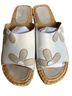 Summer 100% Leather Floral Ivory Tan Mule/Clog Size 9 - photo 1