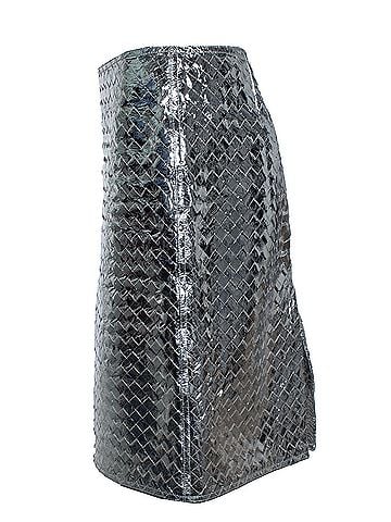 Bottega Veneta Bottega Veneta, Intrecciato laminated leather skirt (view 2)